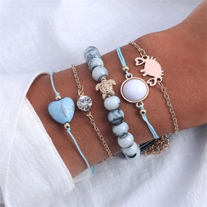 Bohemian Metal and Shell Bracelet Sets - Pick Your Set! Fashion Jewelry Gift Sets - Great Prices.