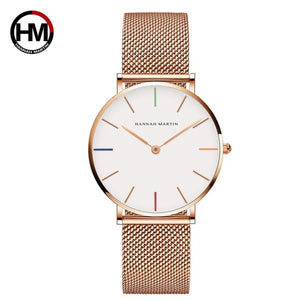 Quartz Movement - High Quality 36 Millimeter Steel Mesh Watches - Pick Your Color